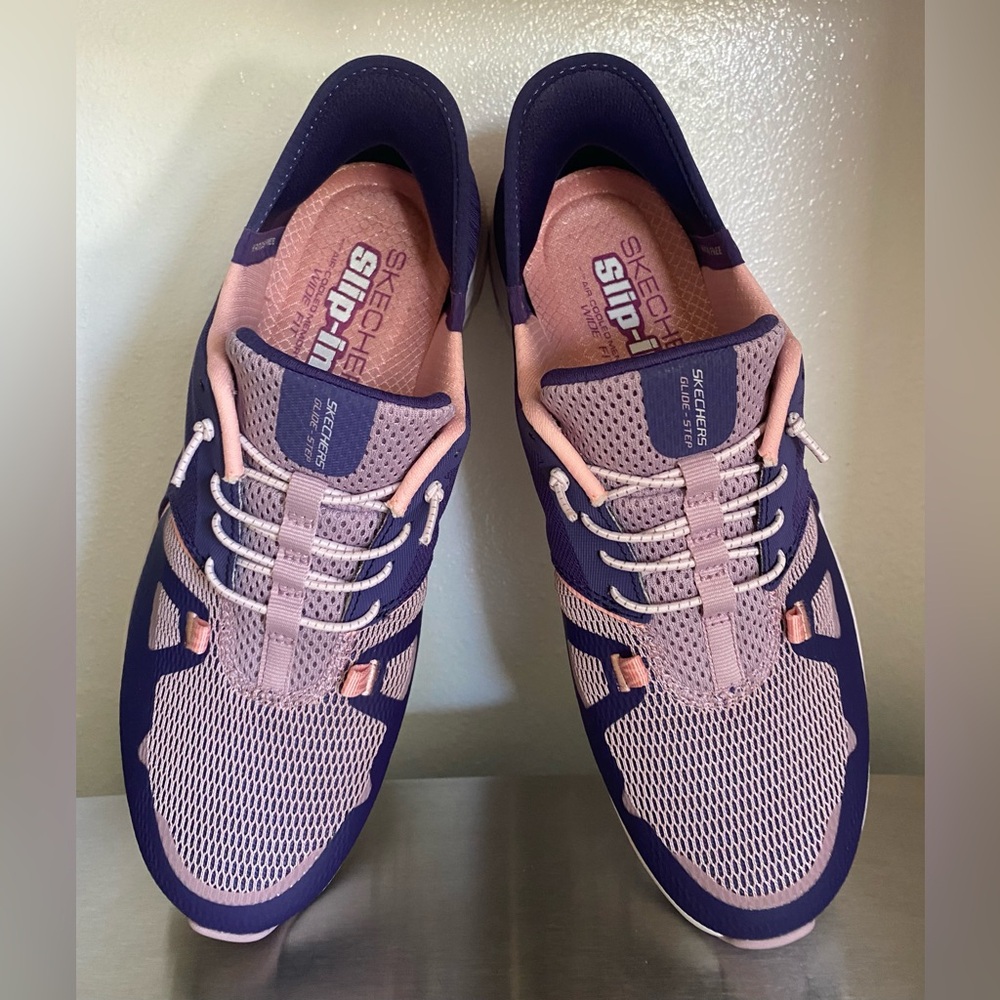 SKECHERS GLIDE STEP PRO SLIP INS Women's Purple and Pink Athletic Sneakers - Picture 1 of 15